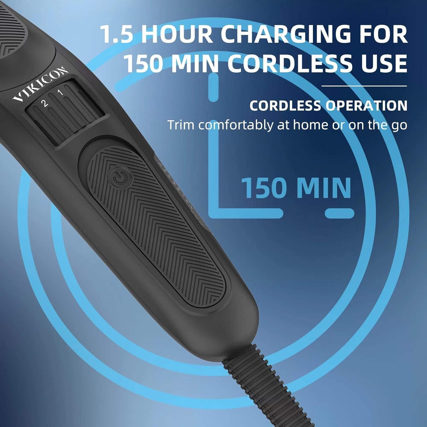 Beard Trimmer for Men, Electric Hair & Stubble Clipper, 40 Length Settings, Rec