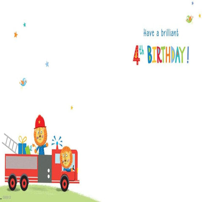 4th Birthday Card for Child   –   Regal Publishing   -   8  x  6 inches