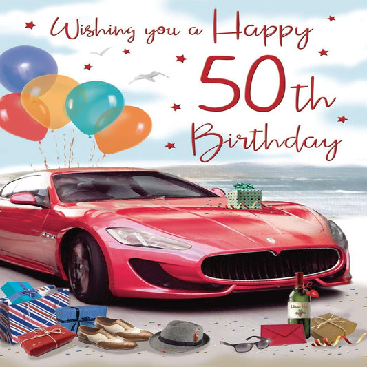 50th Birthday Card for Him  –  Milestone Age 50 Greeting Card   -  Regal Publishing  -  9 x 6 inches
