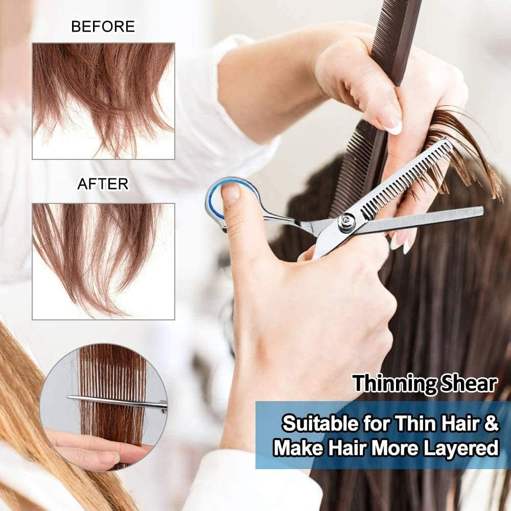 Hair Scissors, Premium Hairdressing Scissors, Professional Hair Cutting Kits Thinning Shears Hairdressing Set