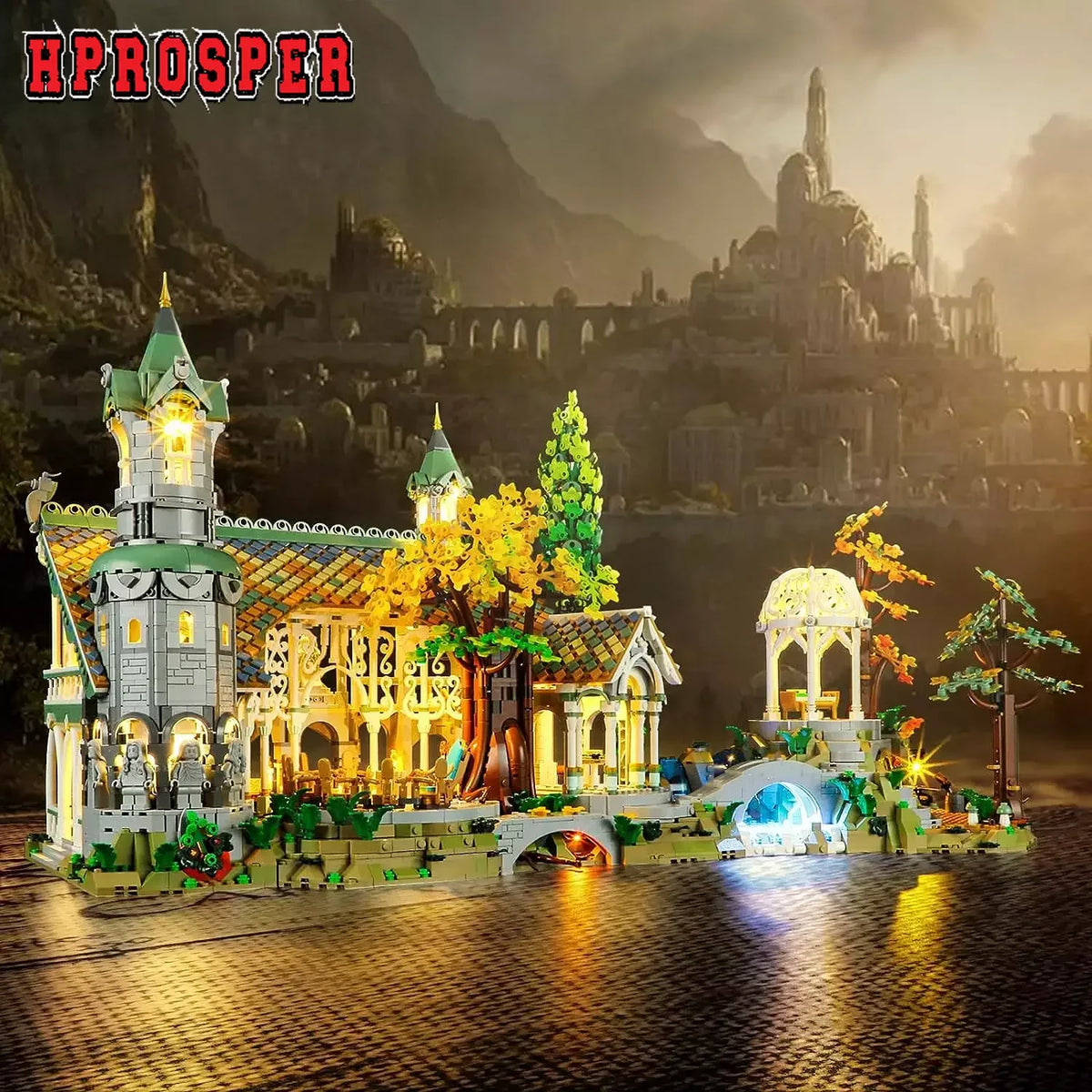 5V LED Light (No Model) for LEGO Icons 10316 the Lord of the Rings: Rivendell Decorative Lamp with Battery Box