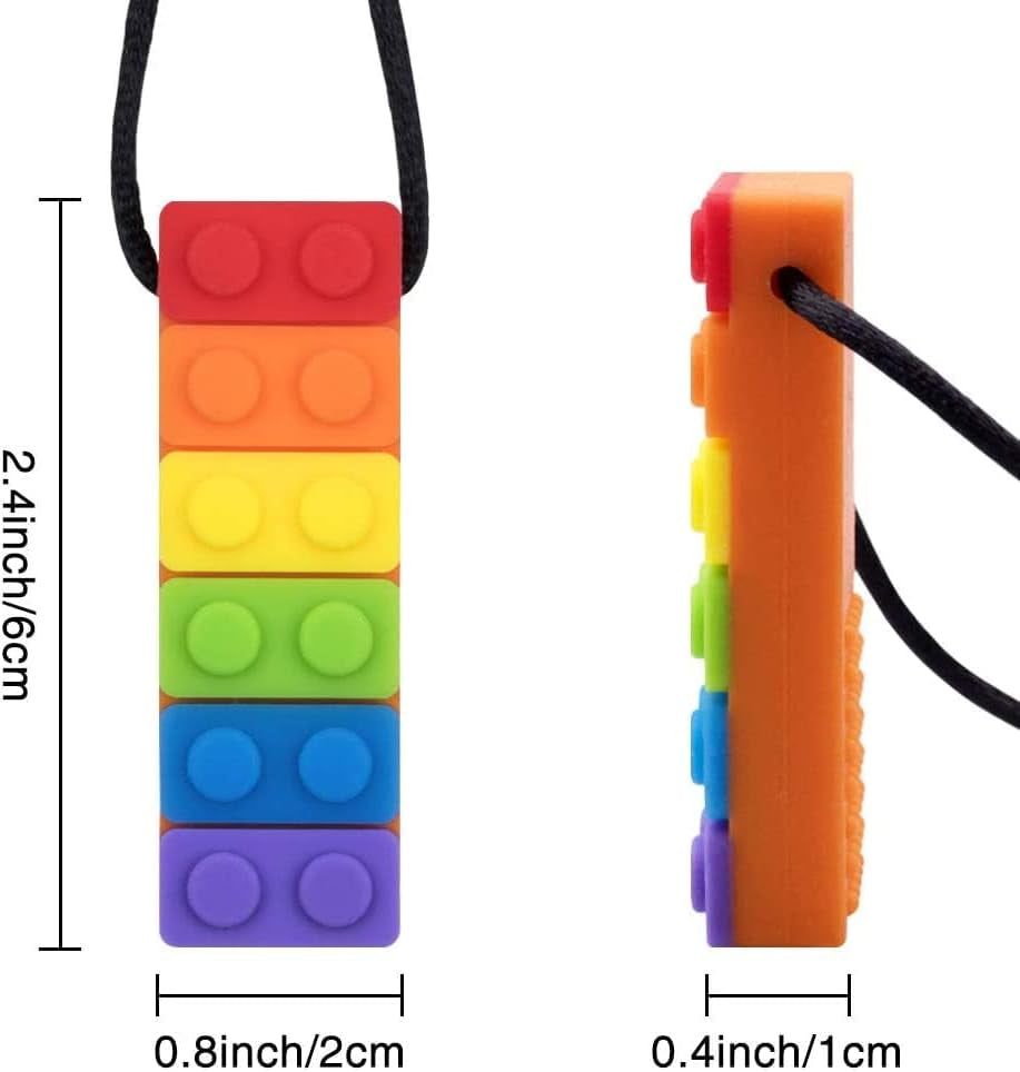 Sensory Chew Necklace for Autistic Children - Chew Toys for Kids - Chewelry and Chewy Toys for Autism