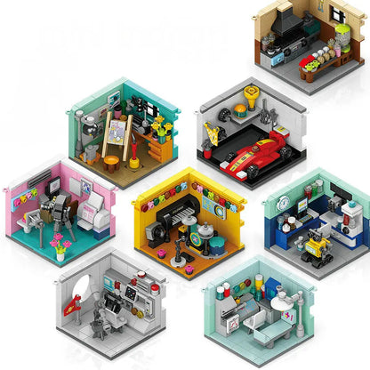 House Building Blocks Mini City Store Street View Snack Street Children'S Toys Boys and Girls Gifts Compatible with Lego