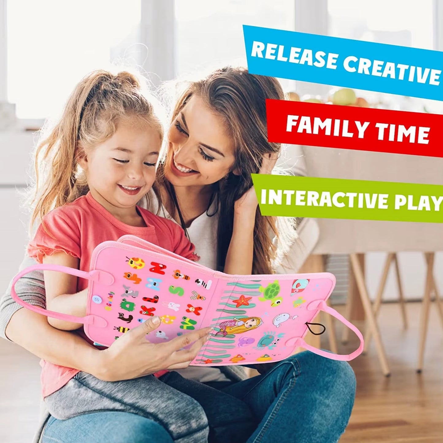 Montessori Toddler Busy Board,Autism Sensory Toys，Educational Activity Motor Skills Baby, Life Skills Learning Toys for Kids
