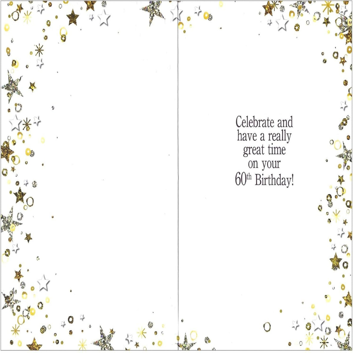 60th Birthday Card    –   60 Today Card for Him or Her  -  13.5cm  x  19.5 cm