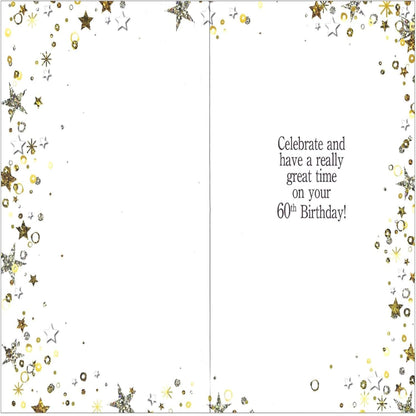 60th Birthday Card    –   60 Today Card for Him or Her  -  13.5cm  x  19.5 cm