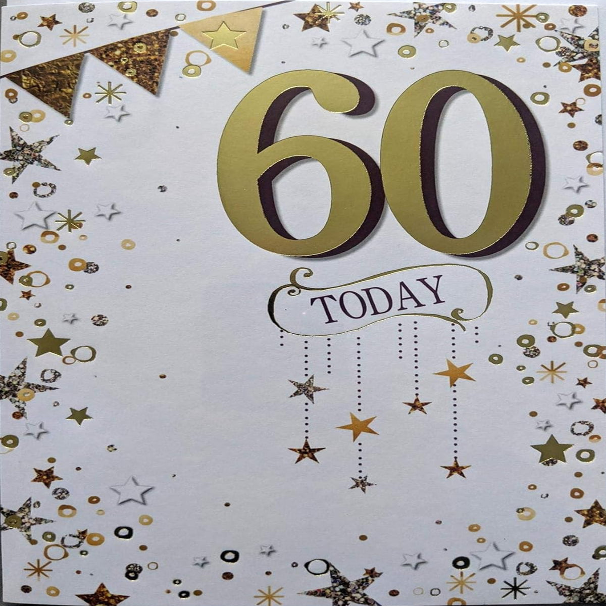 60th Birthday Card    –   60 Today Card for Him or Her  -  13.5cm  x  19.5 cm