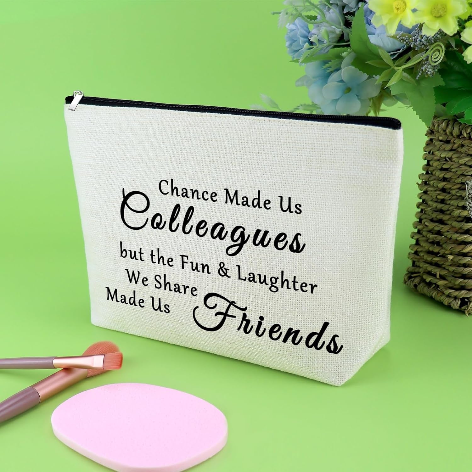 Colleagues to Friends Gifts Makeup Bag Colleague Friendship Gifts Work Friend Leaving Gift Thank You Appreciation Gifts Work Bestie Gifts Coworker Friend Gift Travel Cosmetic Bag Retirement Gift