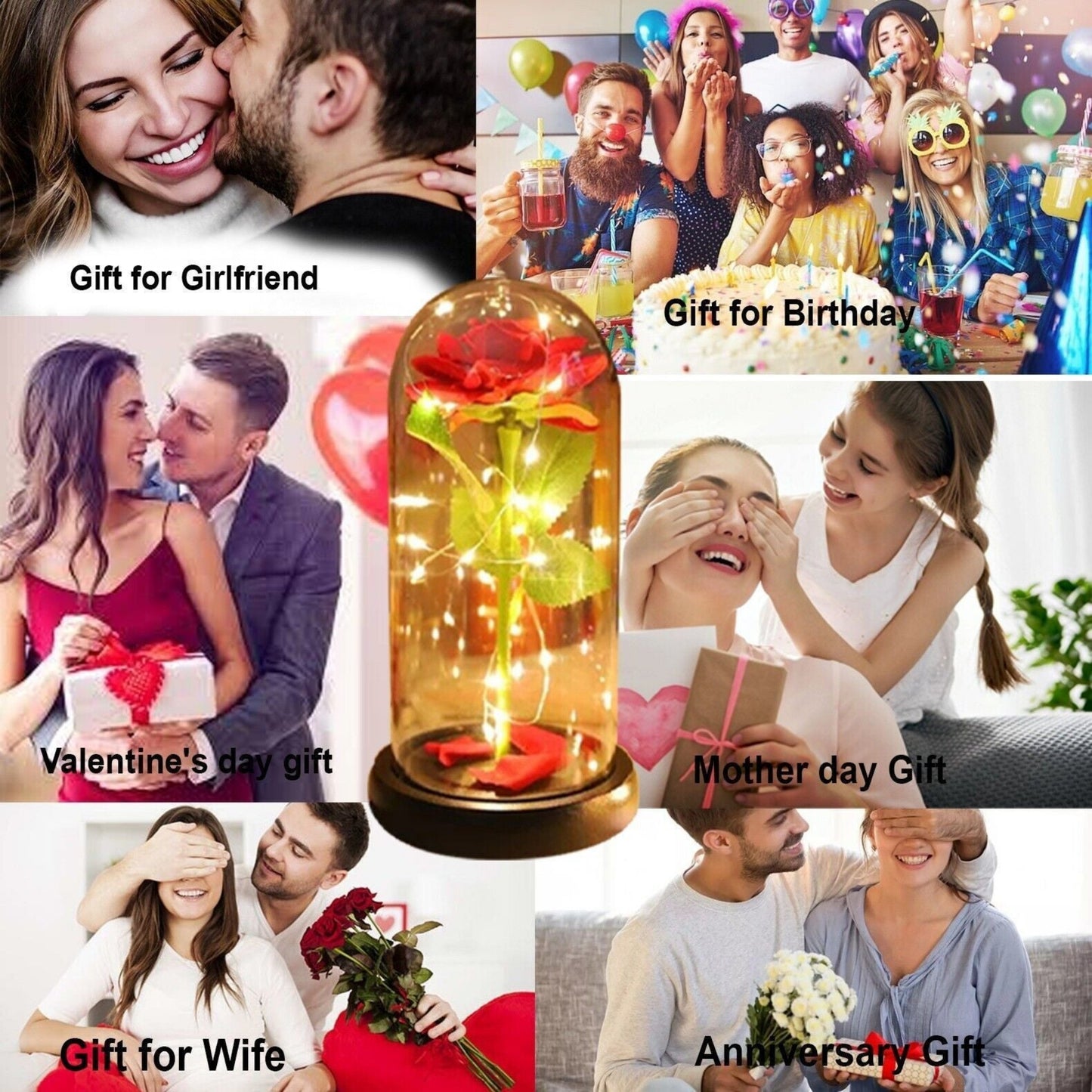 Forever Flower Rose Mother’S Day Gift GF Wife Mum Valentine Birthday Anniversary