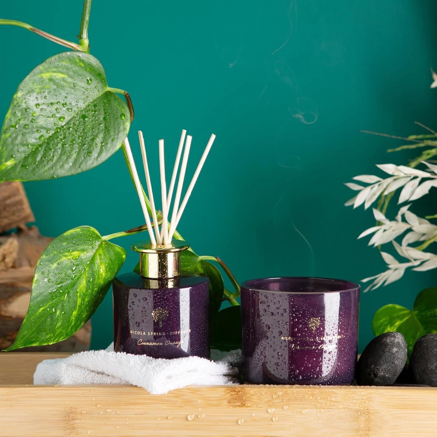 - Soy Wax Scented Candle - 350G - Cinnamon & Orange