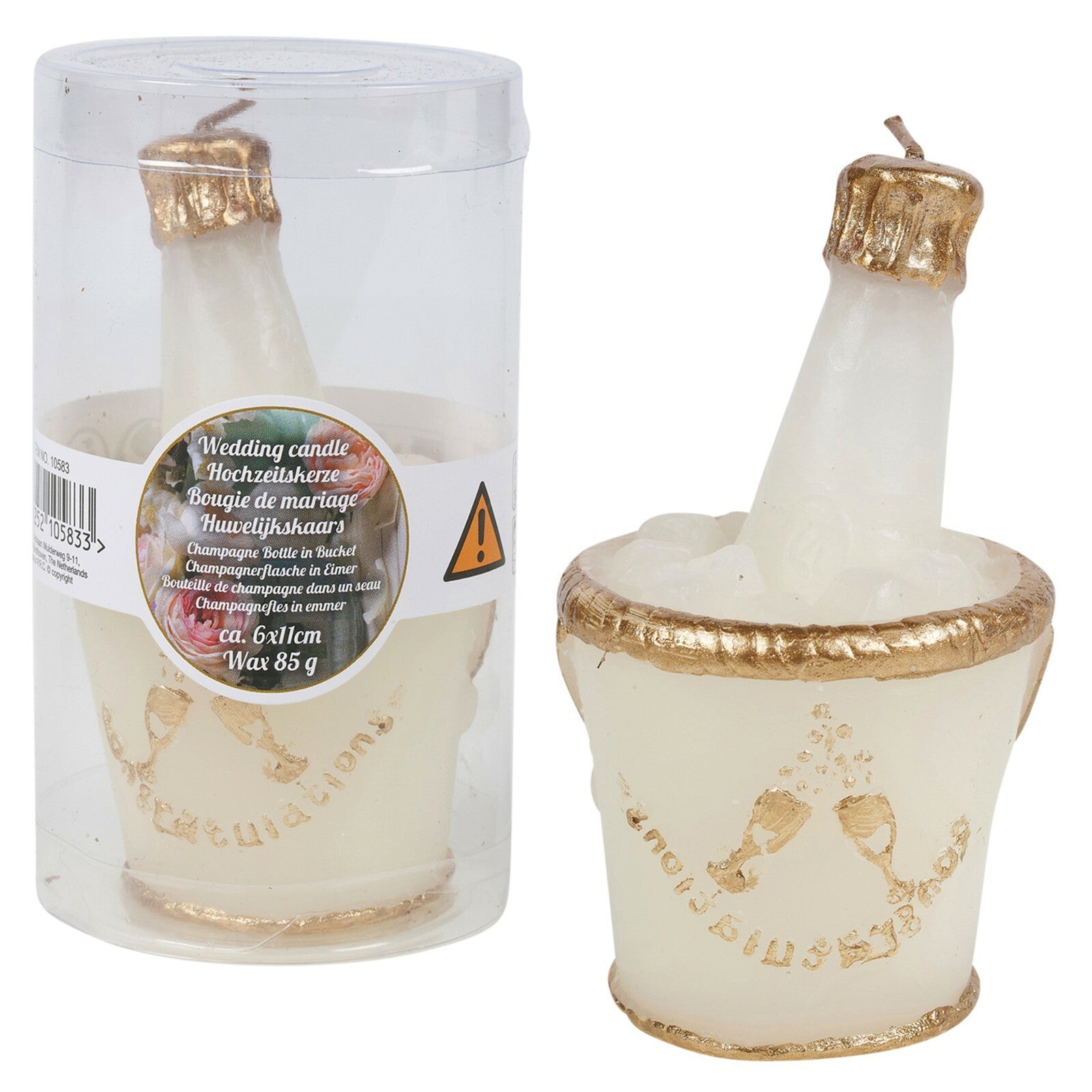 12 Wedding Candles Champagne Bowl Bottle Design Novelty Table Centrepiece Decor