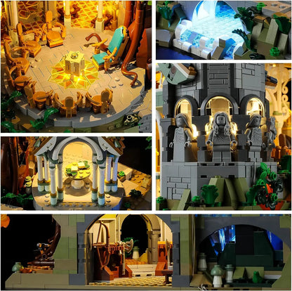 5V LED Light (No Model) for LEGO Icons 10316 the Lord of the Rings: Rivendell Decorative Lamp with Battery Box