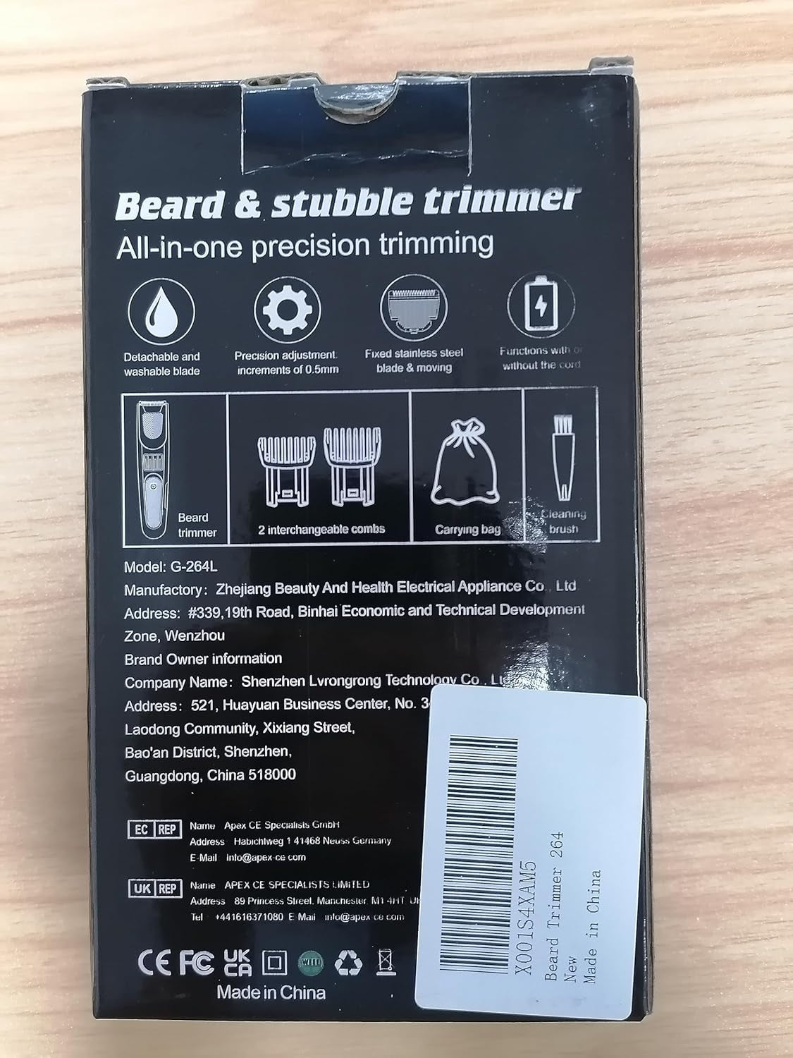 Beard Trimmer for Men, Electric Hair & Stubble Clipper, 40 Length Settings, Rec