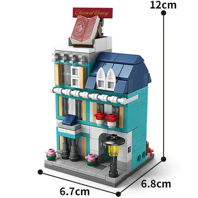 House Building Blocks Mini City Store Street View Snack Street Children'S Toys Boys and Girls Gifts Compatible with Lego