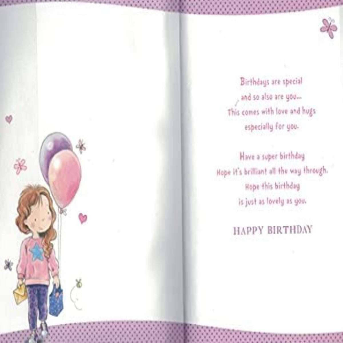 7th Birthday Card for Granddaughter with Badge    -    9 x  6  inches