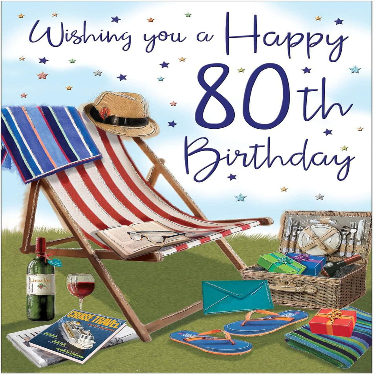 80th Birthday Card for Him   -  Regal Publishing  -  9 x 6 inches