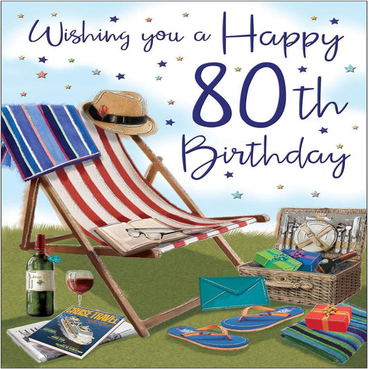 80th Birthday Card for Him   -  Regal Publishing  -  9 x 6 inches