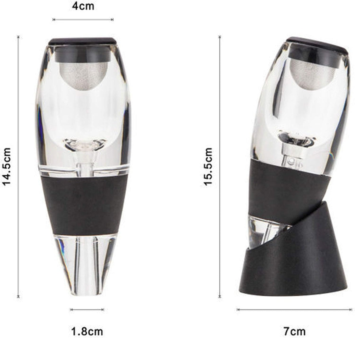 Wine Decanter Aerator Breather with Base Acrylic Wine Breather Wine Gift Set Magic Decanter Red Wine Aerator & Stand