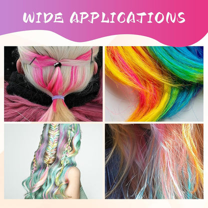 10Pcs Hair Chalk Comb, Temporary Bright Hair Color Cream Washable Instant Hair Dye Combs Hair Coloring Coloured Hair Spray Wash Out for Kids Girls Boys Halloween Makeup Birthday Cosplay Carnival