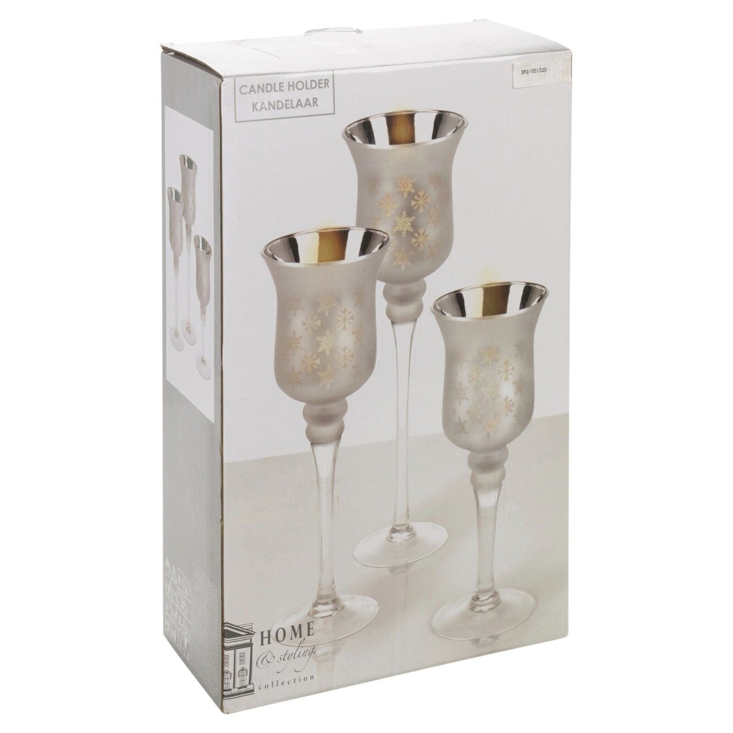 3 Tall Large Xmas Tea Light Pillar Candle Holder Glass Hurricane Wedding Table