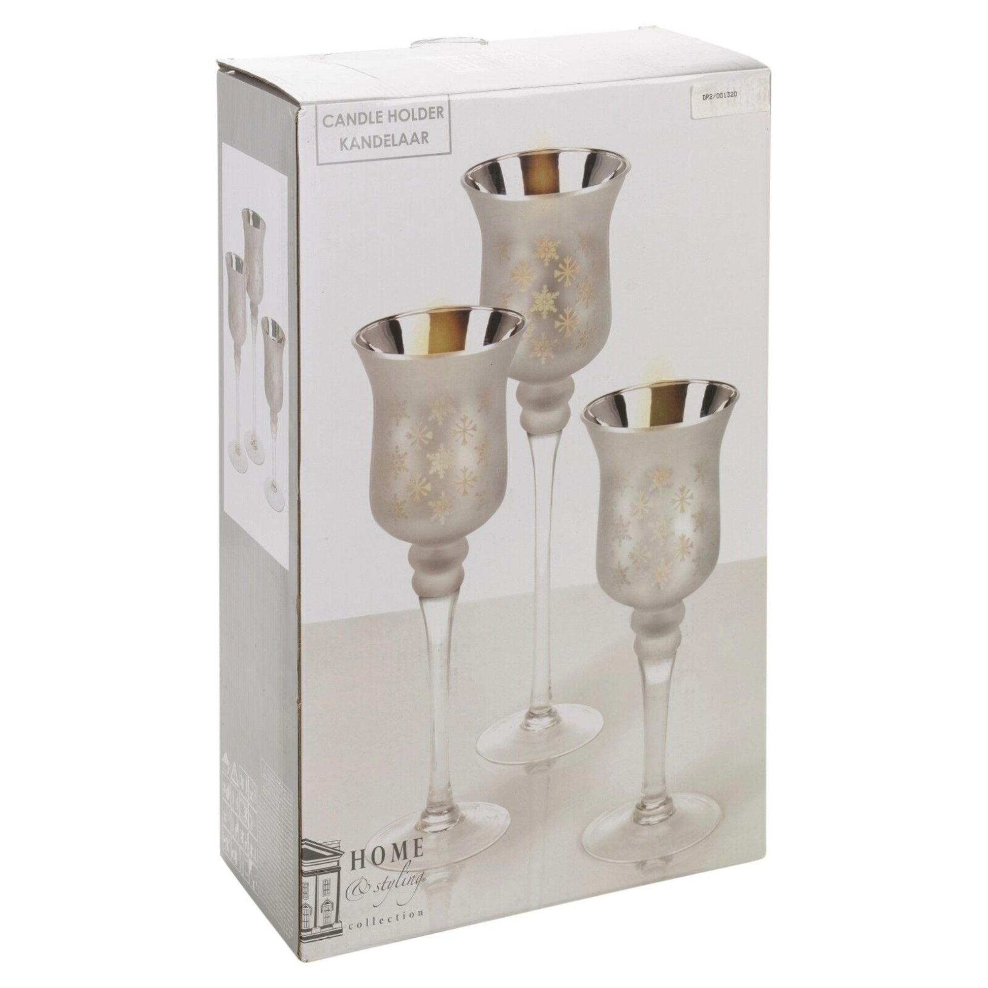 3 Tall Large Xmas Tea Light Pillar Candle Holder Glass Hurricane Wedding Table