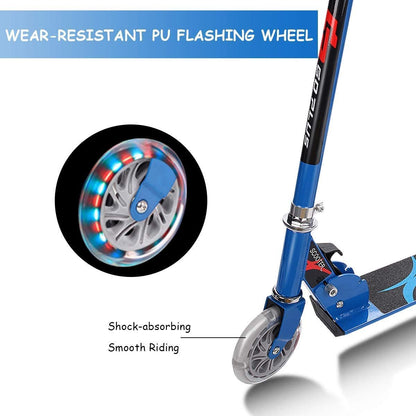 Kids Aluminum Folding Stunt Scooter with LED Wheels