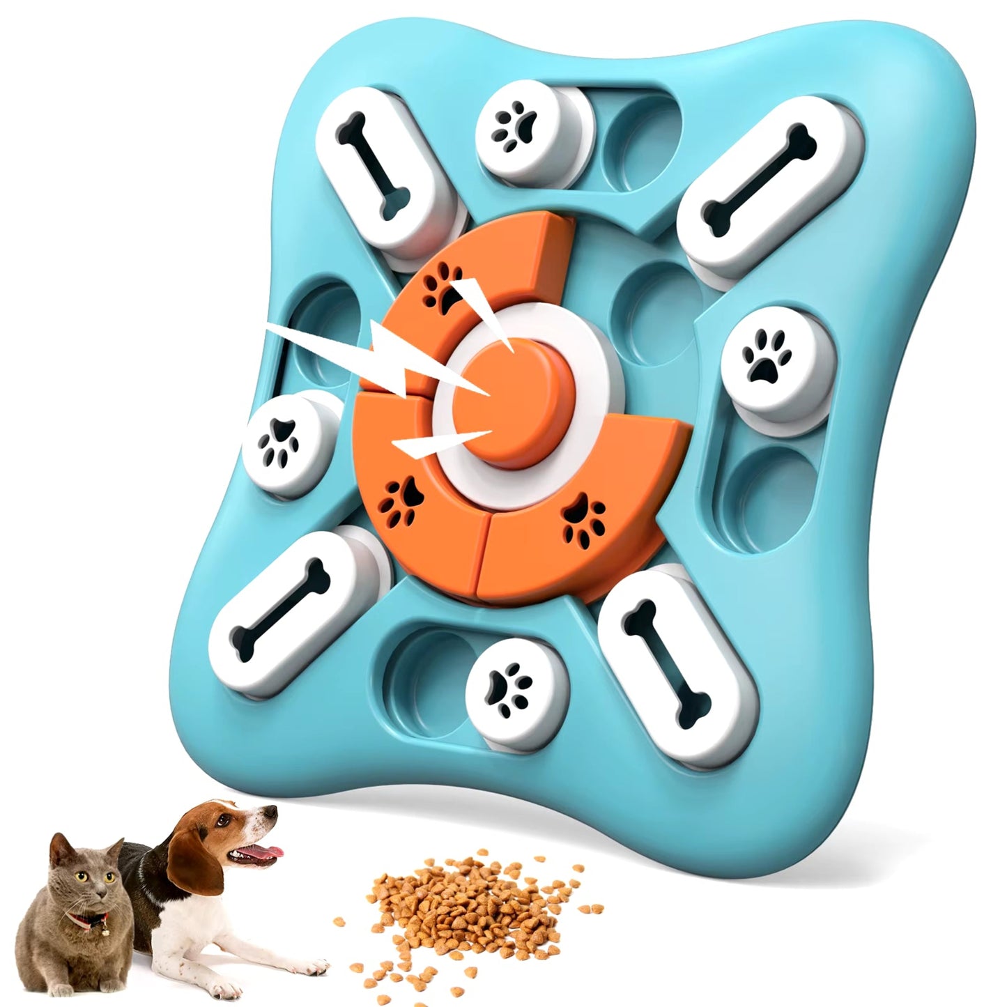 Dog Puzzle Toy for IQ Training & Mental Enrichment, Interactive Dog Toys for Large Medium Small Dogs，Dog Treat Puzzle Dispensin