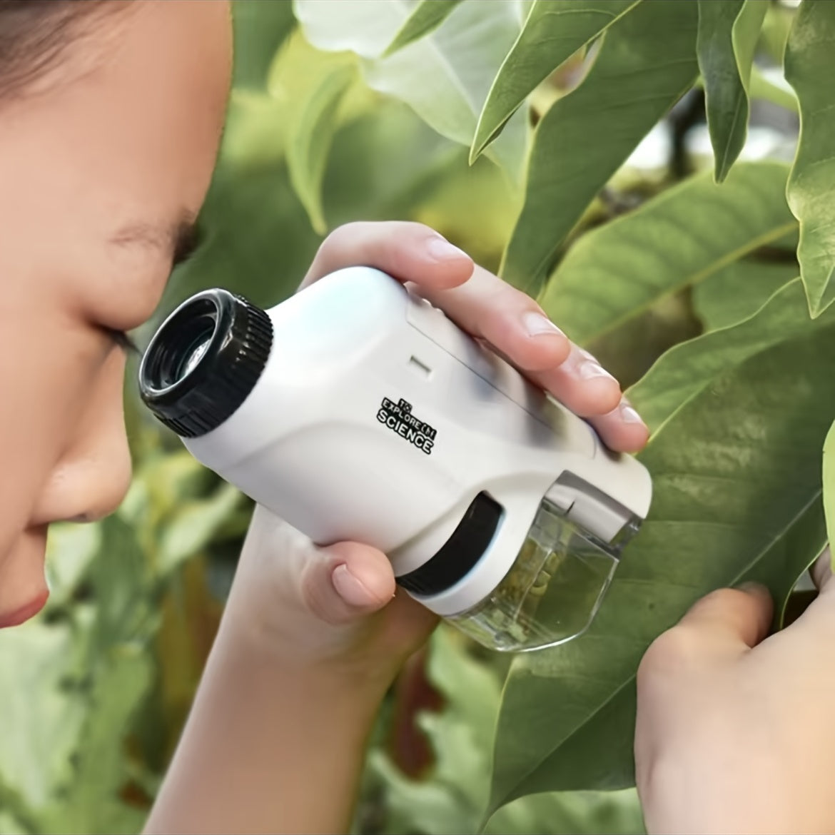 Pocket Microscope for Kids, Portable Handheld Mini Microscope Toy, Kids Microscope with LED Light 60X-120X Explore the Wonders of Nature with This Portable Microscope Toy