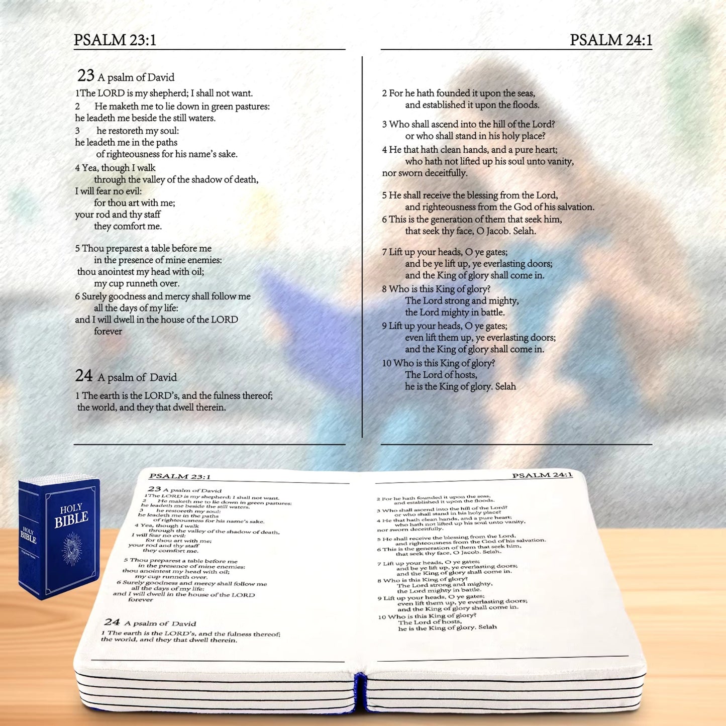 Stuffed Memory Sponge Bible Pillow Plush Toys 1 Corinthians 13 Bible Pillow Toy with Best Christian Gifts for Kids Children