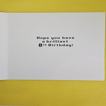8th Birthday Card for Girl with Envelope  -  13 x .4 x 19 cm