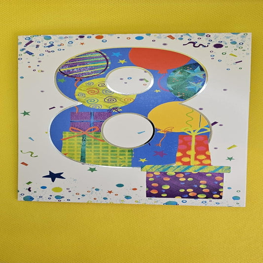 8th Birthday Card for Girl with Envelope  -  13 x .4 x 19 cm