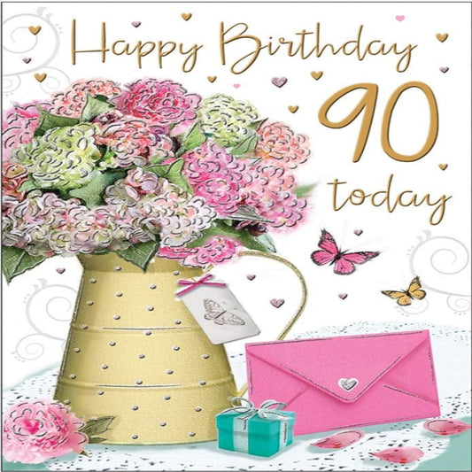90th Birthday Card For Her   -  Regal Publishing  -  9 x 6 inches