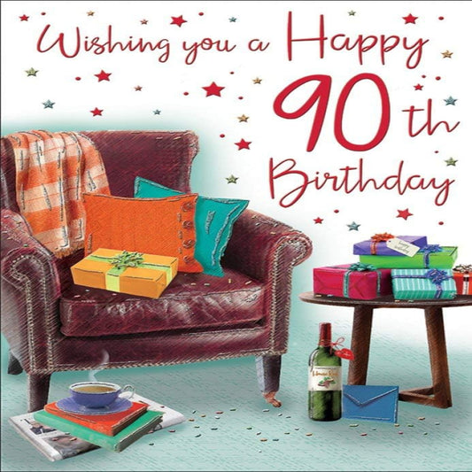 90th Birthday Card for Him    -   Regal Publishing  -    9  x   6 inches