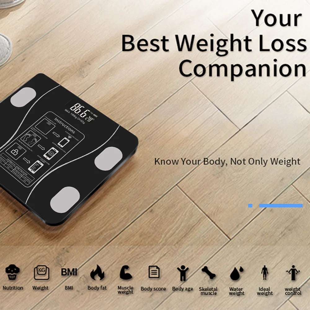 Intelligent Body Fat Scale Electronic Weighing Scale Smart Digital Bluetooth Fat Scale Body Composition Analyzer Weighing Scale