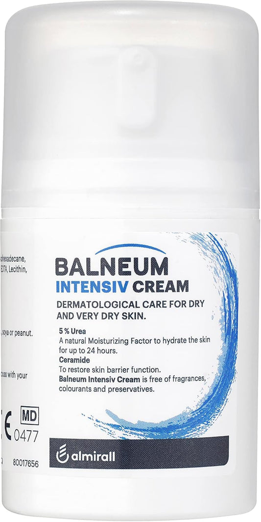 Intensiv Cream - Daily Moisturising Body Cream for Very Dry Skin and Dry Skin Conditions, Fragrance Free & Preservative-Free Moisturiser, Intensive Hydration, 50G