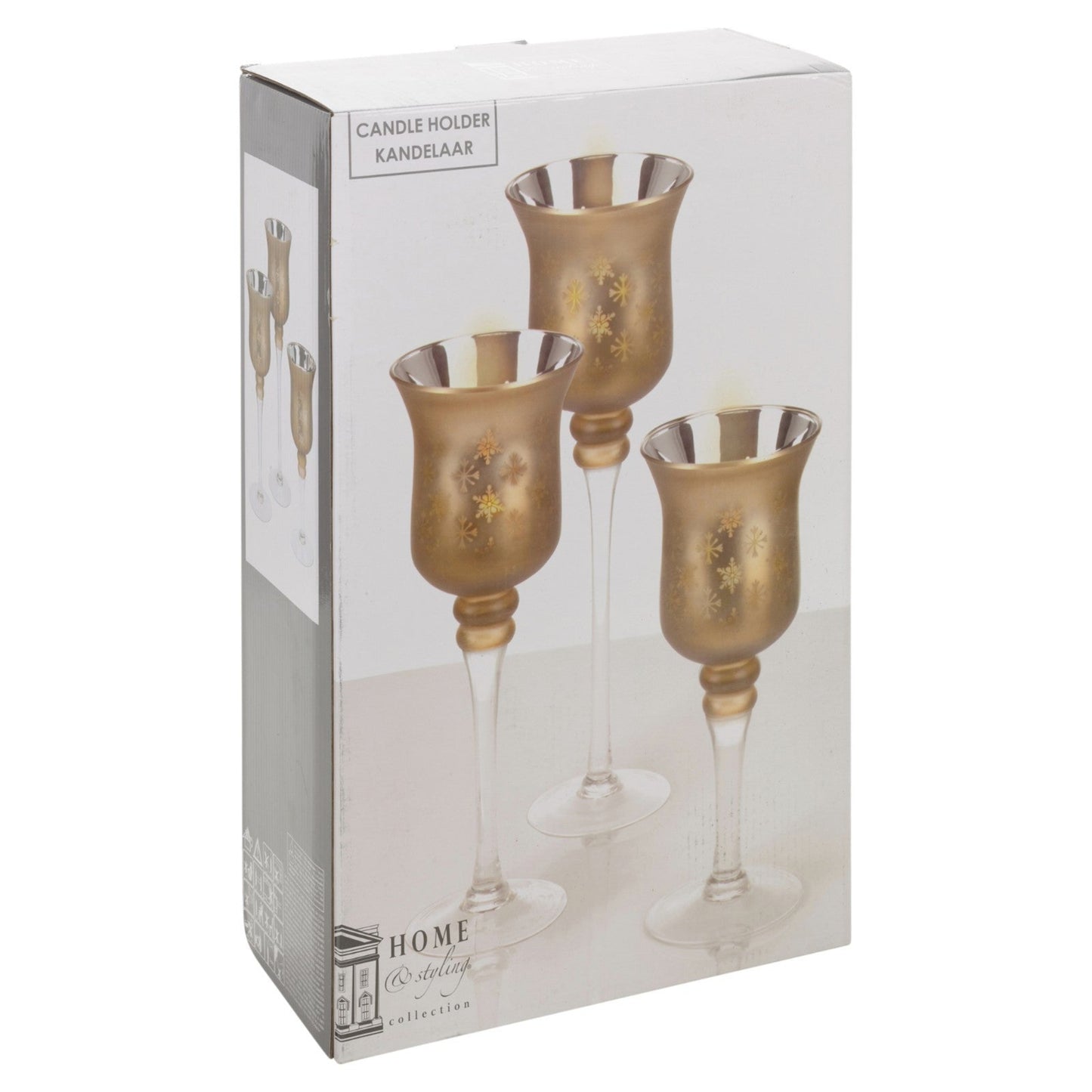 3 Tall Large Xmas Tea Light Pillar Candle Holder Glass Hurricane Wedding Table