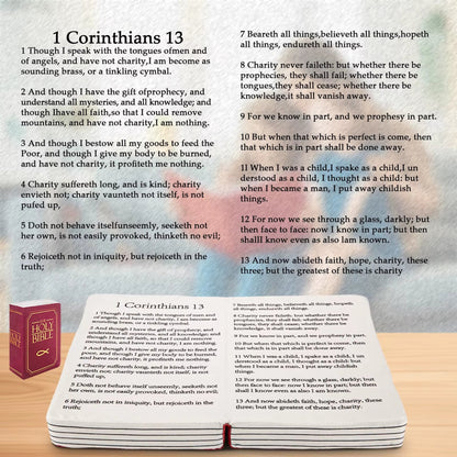 Stuffed Memory Sponge Bible Pillow Plush Toys 1 Corinthians 13 Bible Pillow Toy with Best Christian Gifts for Kids Children