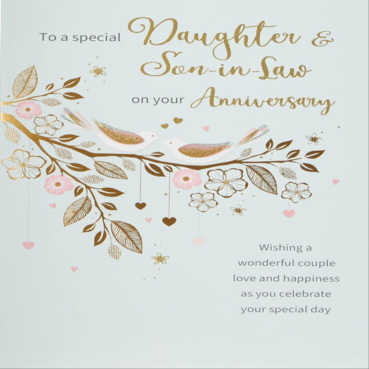 Anniversary Card for Daughter & Son-in-Law   -   Regal Publishing   -   9   x   6 inches