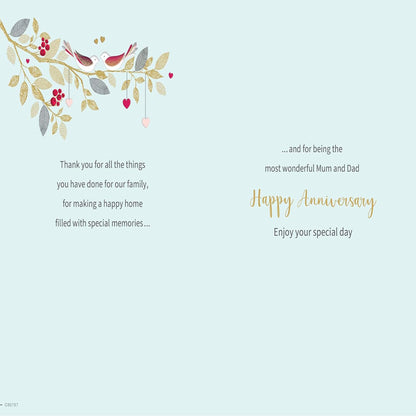 Anniversary Card for Lovely Mum & Dad   -   Regal Publishing   -   9 x 6 inches
