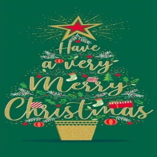 Avant Garde Christmas Money Wallet Card | Modern Merry Christmas Card     -    8 x 4 inches