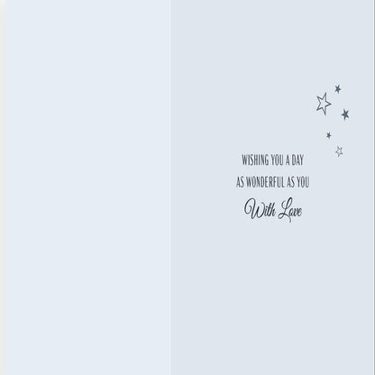 Avant Garde Grandad Birthday Card  -   white|yellow|blue|black   -   8  x  6 inches