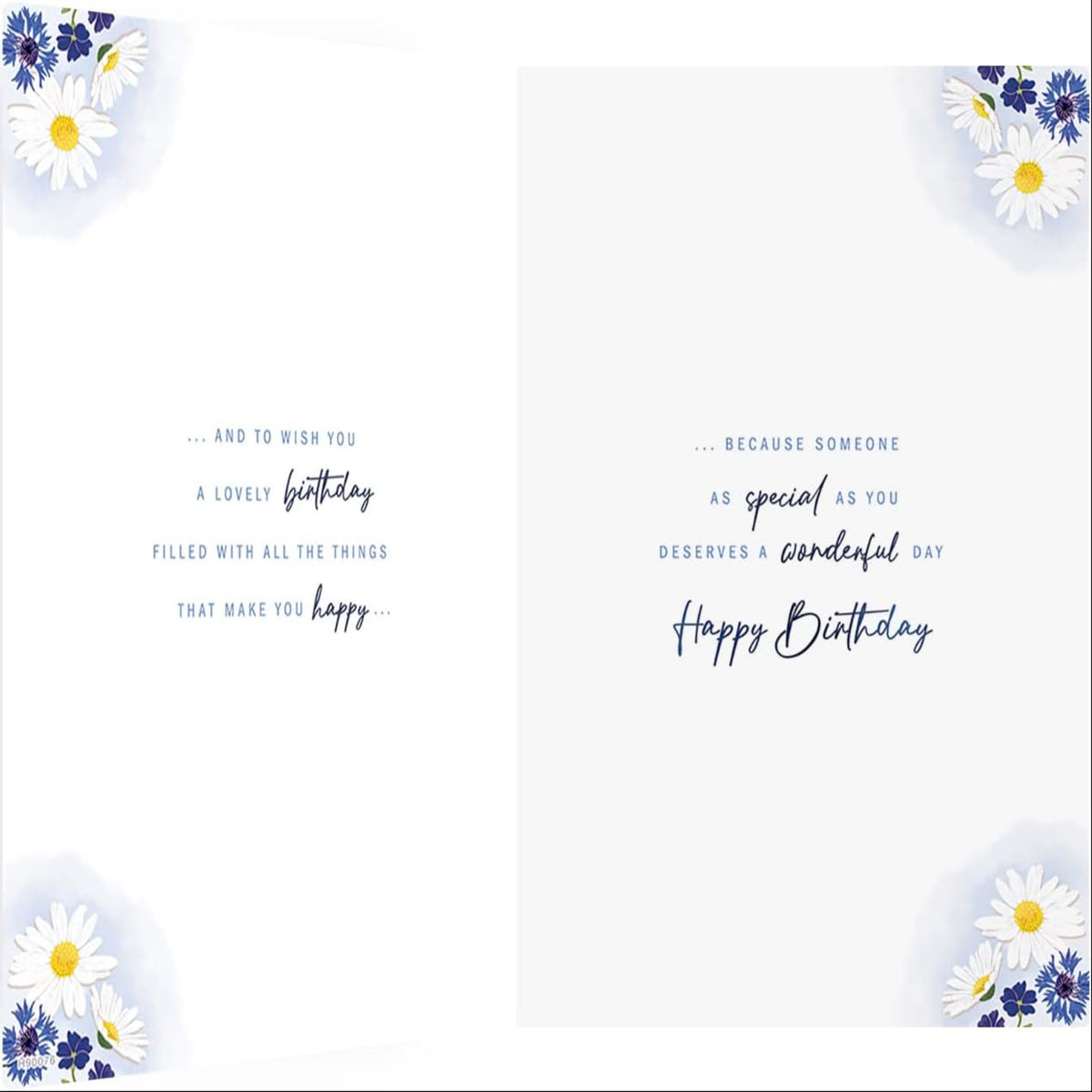 Avant Garde Mum Birthday Card  – Blue Greeting Card  -  9  x  6  inches