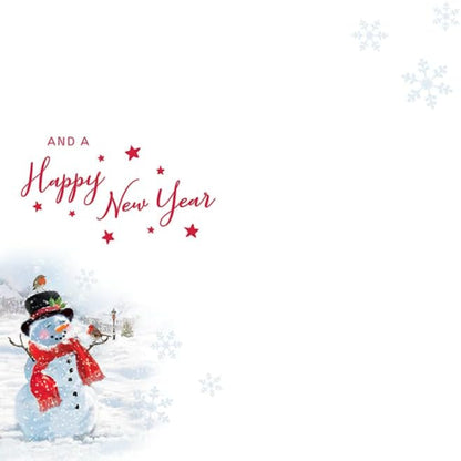 Avant Garde Snowman Christmas Money Wallet Card | Traditional Christmas Card with Money Holder  -  8  x  4 inches