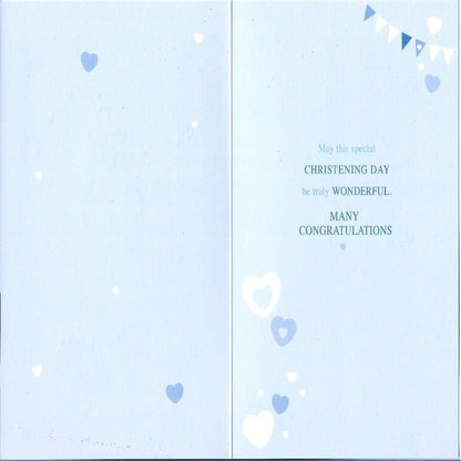 Baby Boy Christening Card    –   Congratulations on Your Special Day   -   2 0  x  14 cm