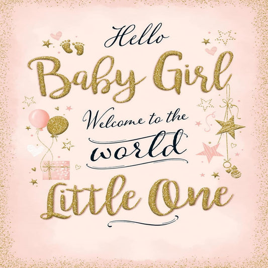 Baby Girl Congratulations Card | Piccadilly Greetings  -  8  x  6 inches
