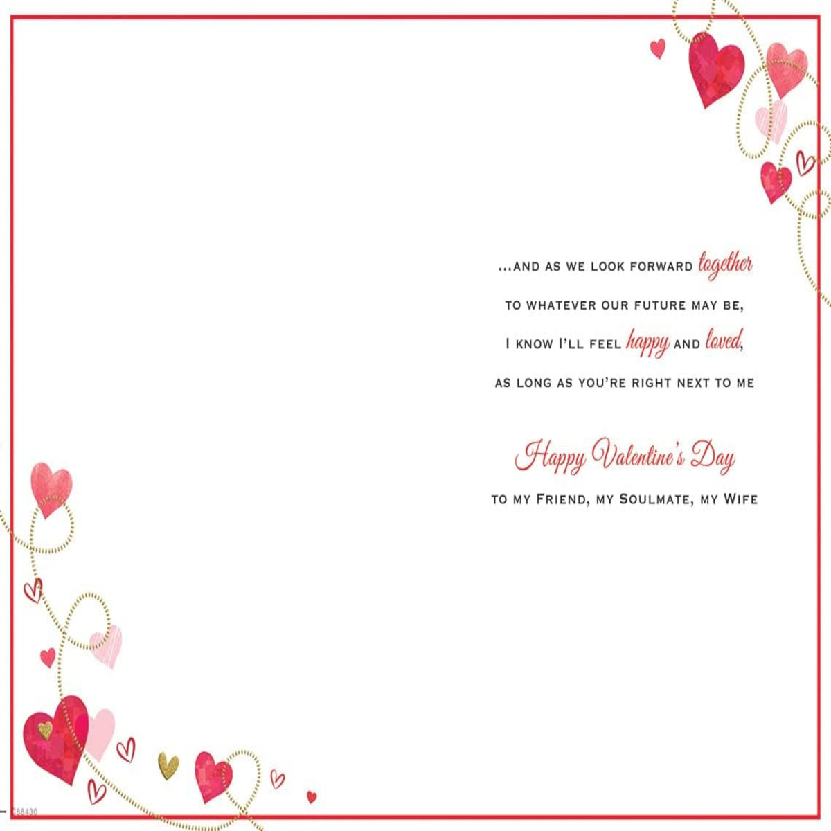 Beautiful Wife Valentine’s Day Card   –   Piccadilly Greetings   -   9   x   6 inches