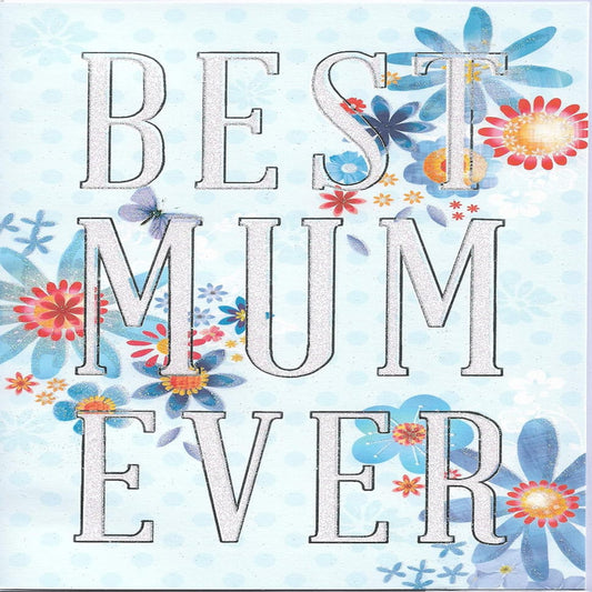 Best Mum Ever Birthday Card for Mother   –   Large Greeting Card   -   15 x 23 cm