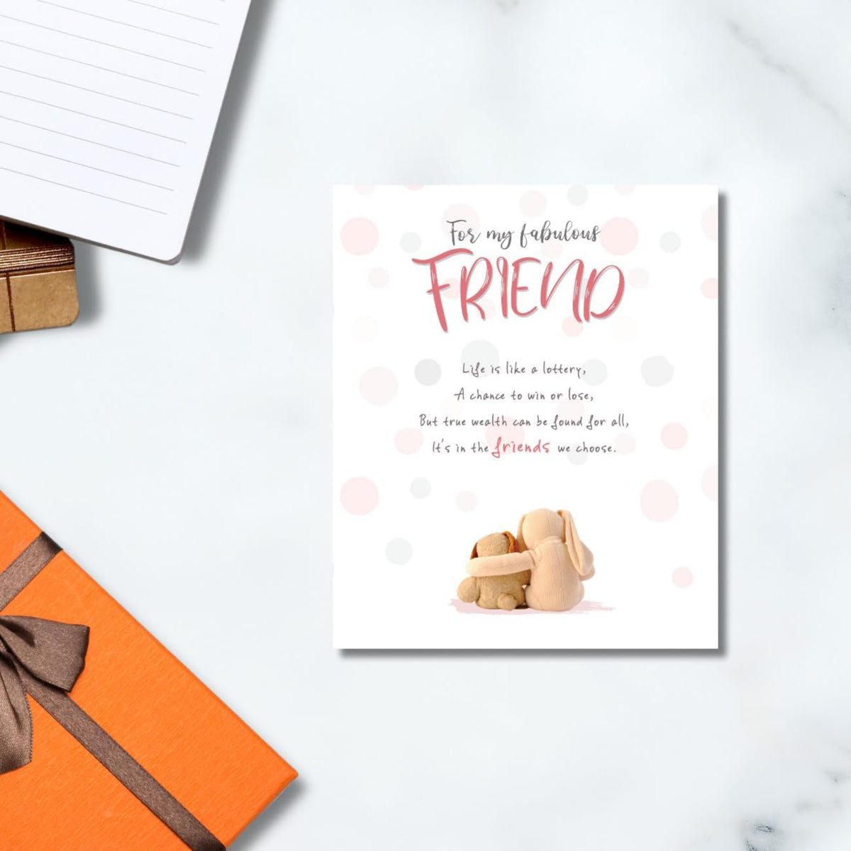 Birthday Card for Friend | Fabulous Friend Birthday Greeting Card    -    6  x  7 inches