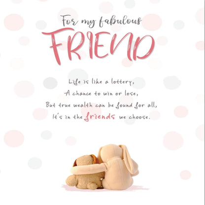 Birthday Card for Friend | Fabulous Friend Birthday Greeting Card    -    6  x  7 inches