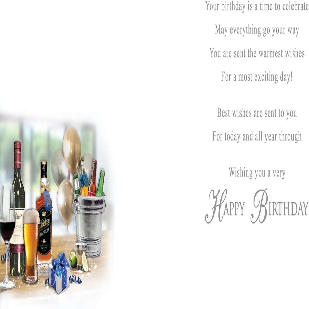 Birthday Card for Him | Regal Publishing Male Birthday Card  -   8 x 6 inches